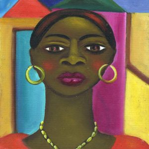 Woman with Gold Earrings