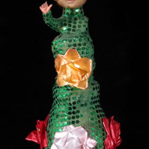 Vodou Sculpture/Bottle in Green - for Grand Bois