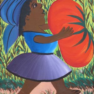 Girl with a Big Tomato