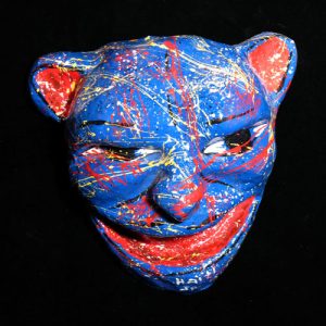 Blue-spatter Carnival Mask