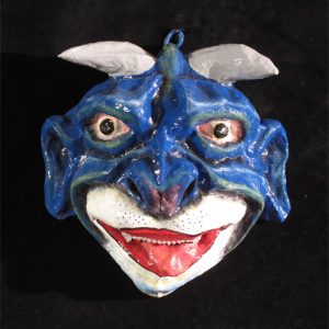 Blue Devil Carnival Mask