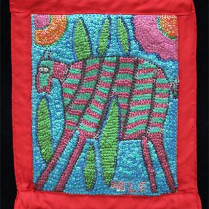 Striped Antelope Sequinned Banner