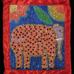 Pink Elephant Sequinned Banner