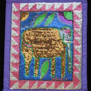 Elephant Sequinned Banner