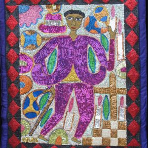 Baron Samedi Sequinned Vodou Banner