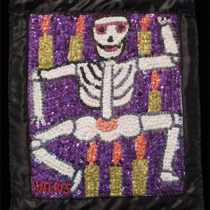 Dancing Ghede Sequinned Vodou Banner