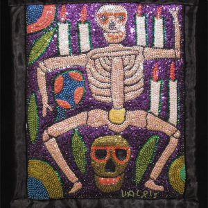 Dancing Ghede (#4) Sequinned Vodou Banner