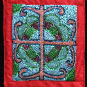 Legba Kafou Sequinned Vodou Banner