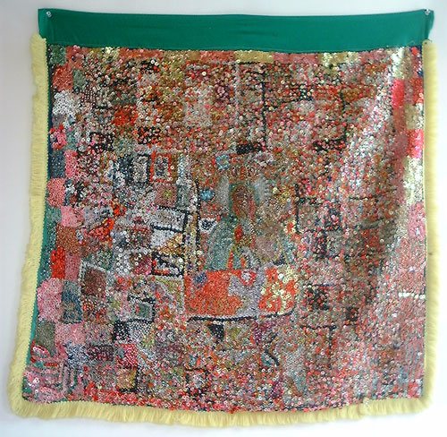 Erzulie Freda Antique Vodou Banner