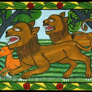 Two Lions and Antelope