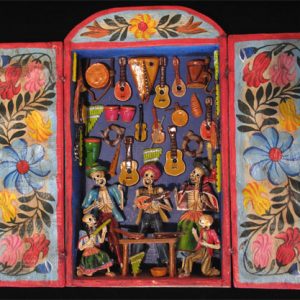 Skeleton Music Shop - Retablo