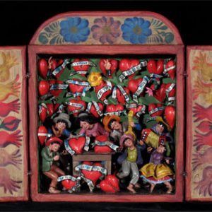 Medium Casa de Corazones (Heart Shop) - Retablo