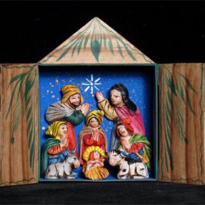 Nascimiento (Rustic mini-Nativity) Retablo