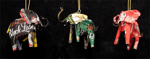 Recyled Soda Can Animal Ornaments