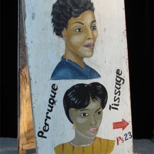 Two-piece ("sandwich board") Coiffure Mawulolo Hair Sign