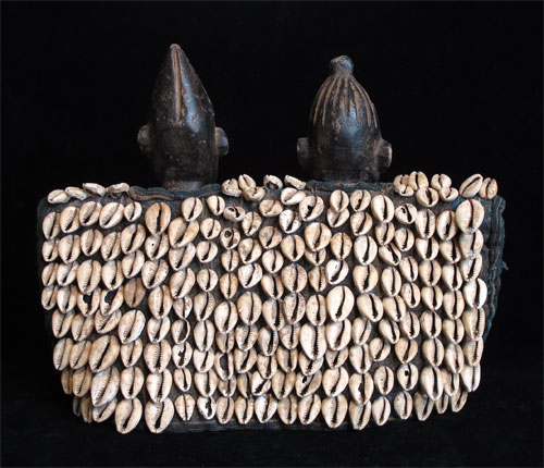 Ibeji Twin Figures with cowrie jacket