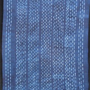 Dogon Indigo stitch resist-dyed strip-weave cloth
