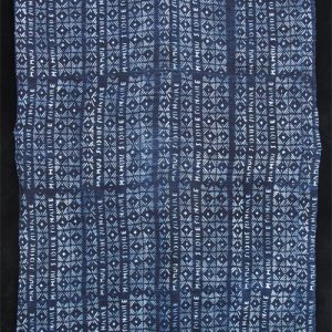 Mamou Sidibe Sonaire Indigo batik strip-weave cloth
