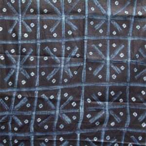 Yoruba adire oniko and alabere "fish-bone" pattern Indigo Cloth