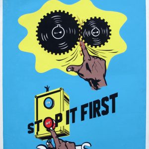 DO NOT ADJUST MACHINERY IN MOTION - Workplace Safety Poster #21