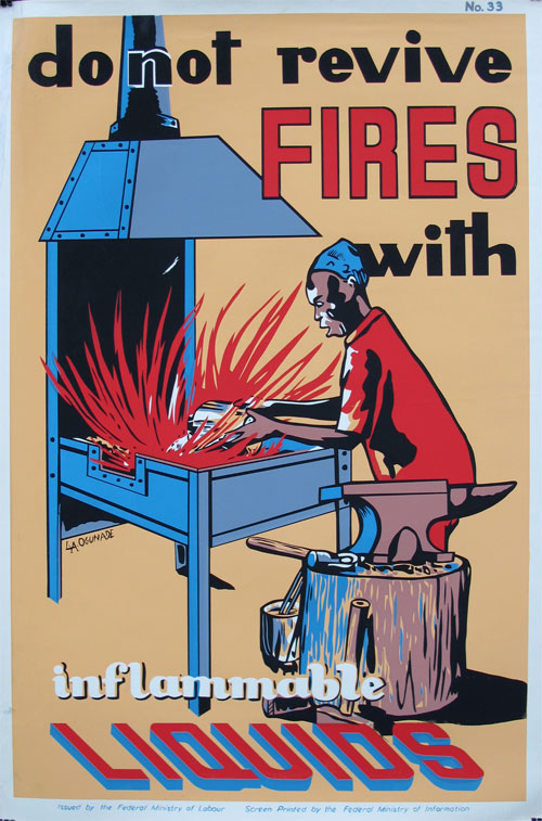 do not revive FIRES with inflammable LIQUIDS - Workplace Safety Poster #33