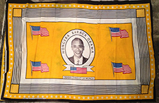 "Hongera Barack Obama" Khanga - Yellow background
