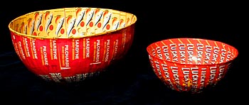 Papier Mache-covered Bowls (large)