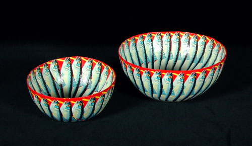 Papier Mache-covered Bowls (large)
