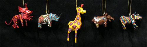 Painted Soda Can Animal Ornaments