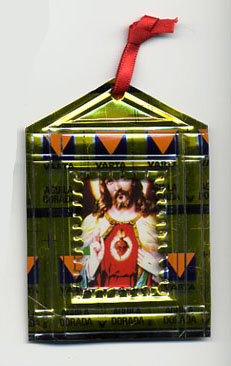 Tin Can Frame Ornament - temple