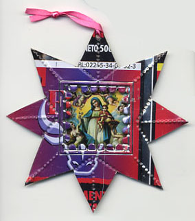 Tin Can Frame Ornament - star