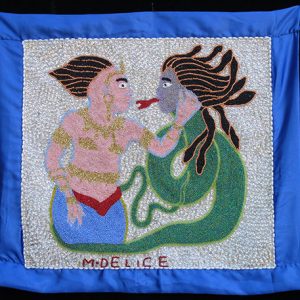 "La Sirene and Damballa" Vodou Flag