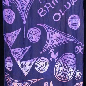 Batik Scarf on Silk by Gasali Adeyemo