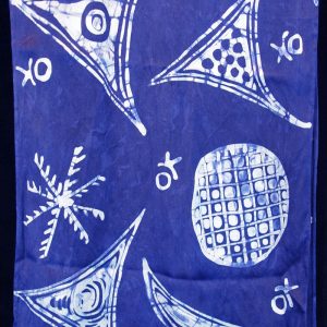 Batik Scarf on Silk by Gasali Adeyemo