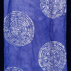 Batik Scarf on Silk by Gasali Adeyemo
