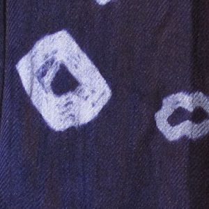 Indigo Tie-dye Scarf on Rayon by Gasali Adeyemo