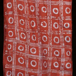Batik Scarf on Silk by Gasali Adeyemo
