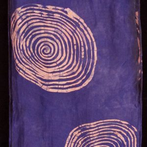 Batik Scarf on Silk by Gasali Adeyemo