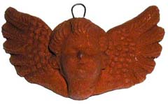 Medium Natural Clay Angel Face