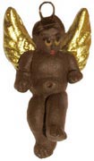 Painted brown tiny angel