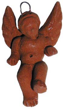 Tiny Natural clay angel