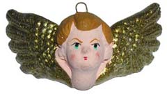 Medium Painted Clay Angel Faces