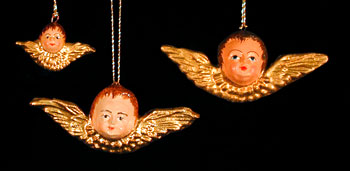 Small Painted Angel Face Ornaments