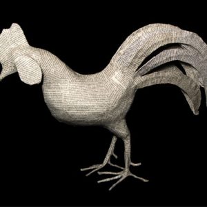Newsprint Papier Maché Rooster #2