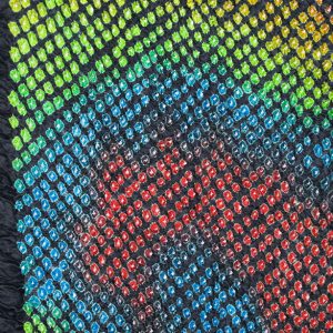 Multi-color Bandhani Silk Scarf 