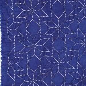 Indigo Bandhani Cotton Scarf