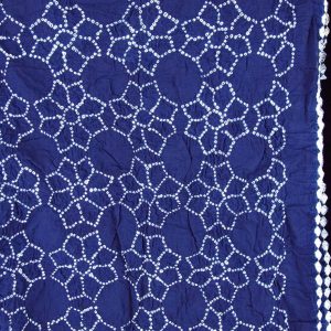 Indigo Bandhani Cotton Scarf 