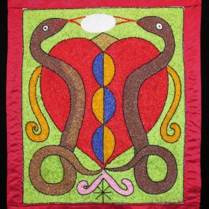Dambala and Erzulie Vodou Flag