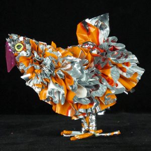 Recycled Potato Chip Bag Chickens (small)