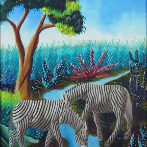 Zebras at the Stream
